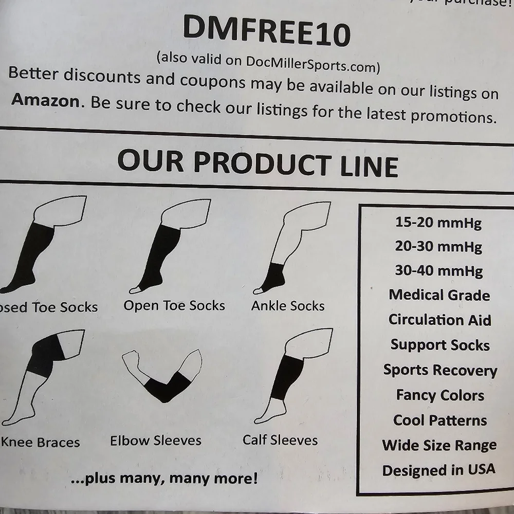 Doc Miller Compression Socks 1 Pair Pink Large